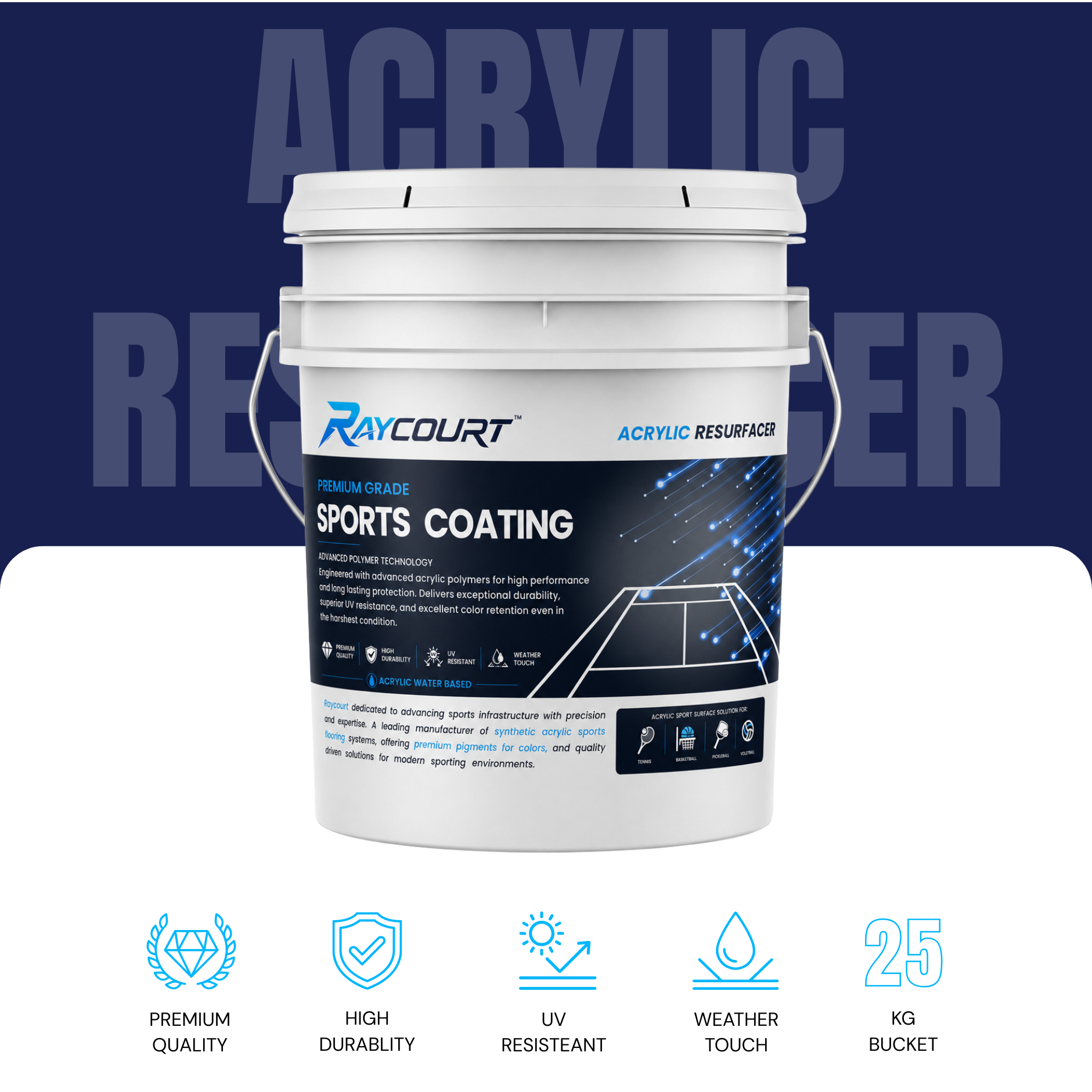 Raycourt Product - Acrylic Resurfacer