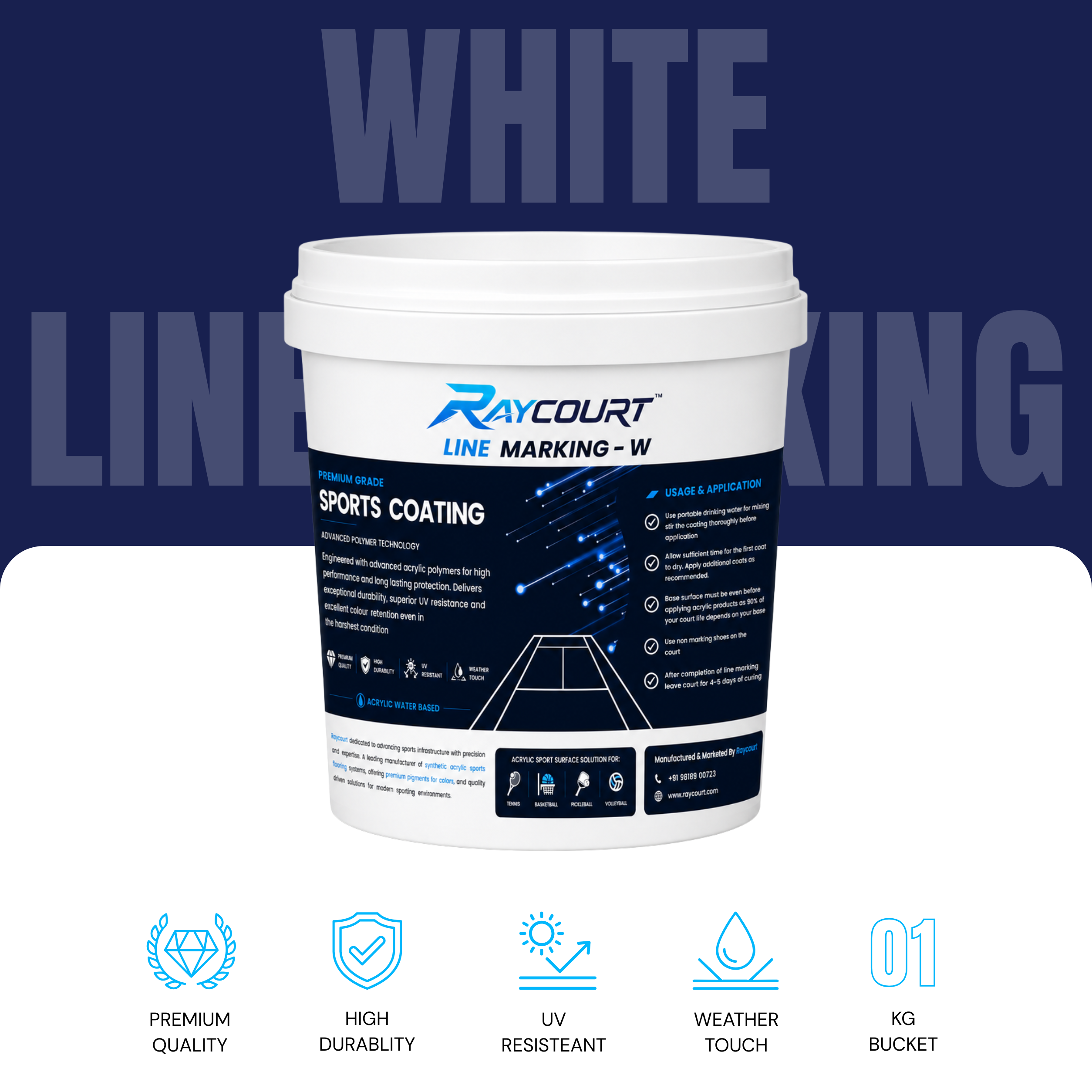 Raycourt Product - White Line Marking