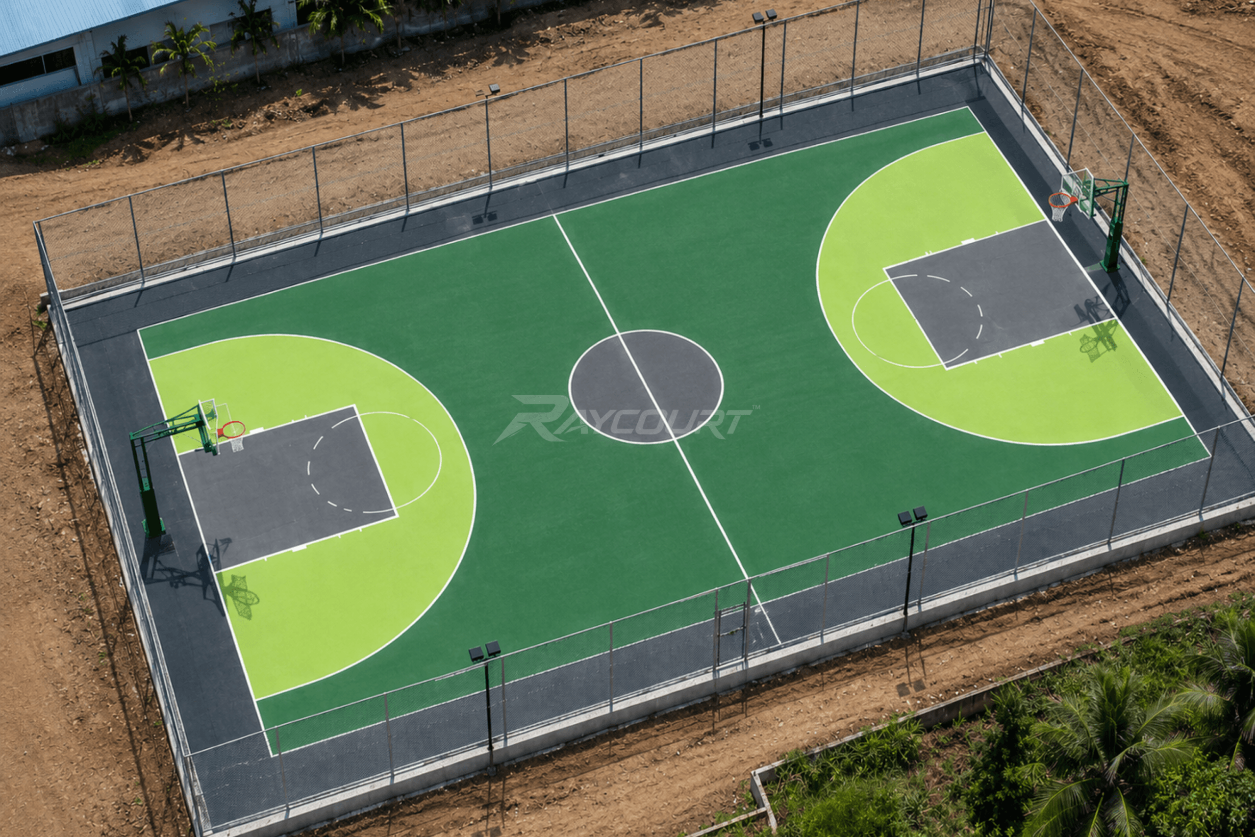 Basketball Court Flooring - Mahendra Matriculation Higher Secondary School, Tamil Nadu