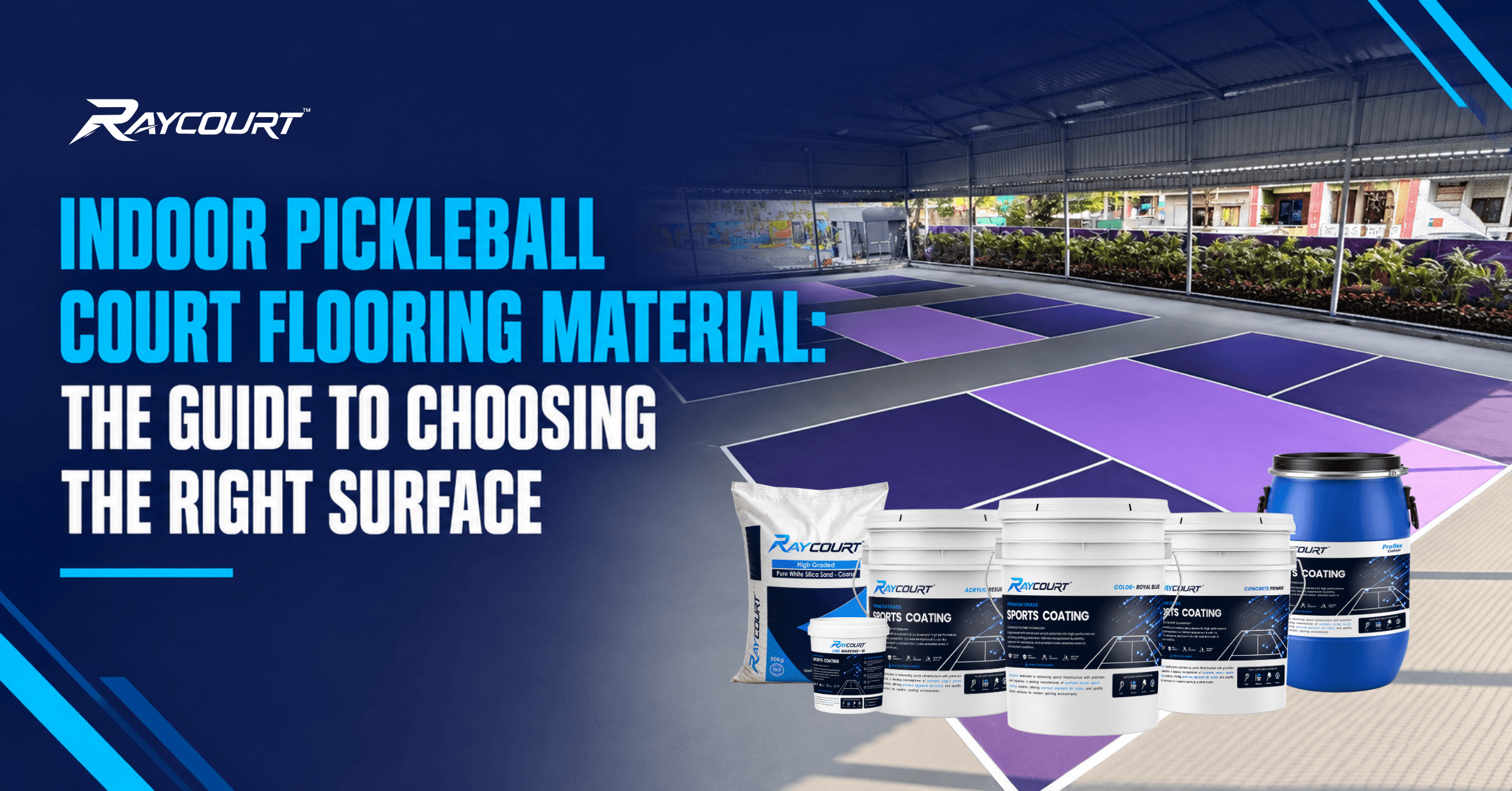 Indoor Pickleball Court Flooring Material By Raycourt